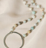 Cobblestone Living Amazonite/Silver Selena Circle Beaded Necklace