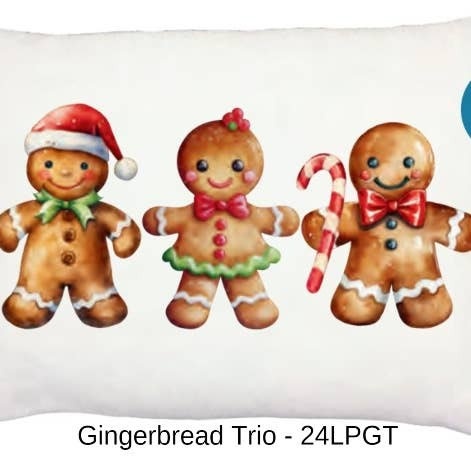 FLEURISH Gingerbread Trio Lumbar Pillow