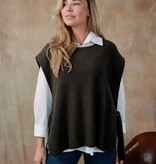 Cobblestone Living Espresso Blythe Knit Tie Vest