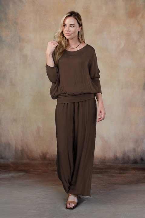 Cobblestone Living Espresso Cassandra Italian Silk Top