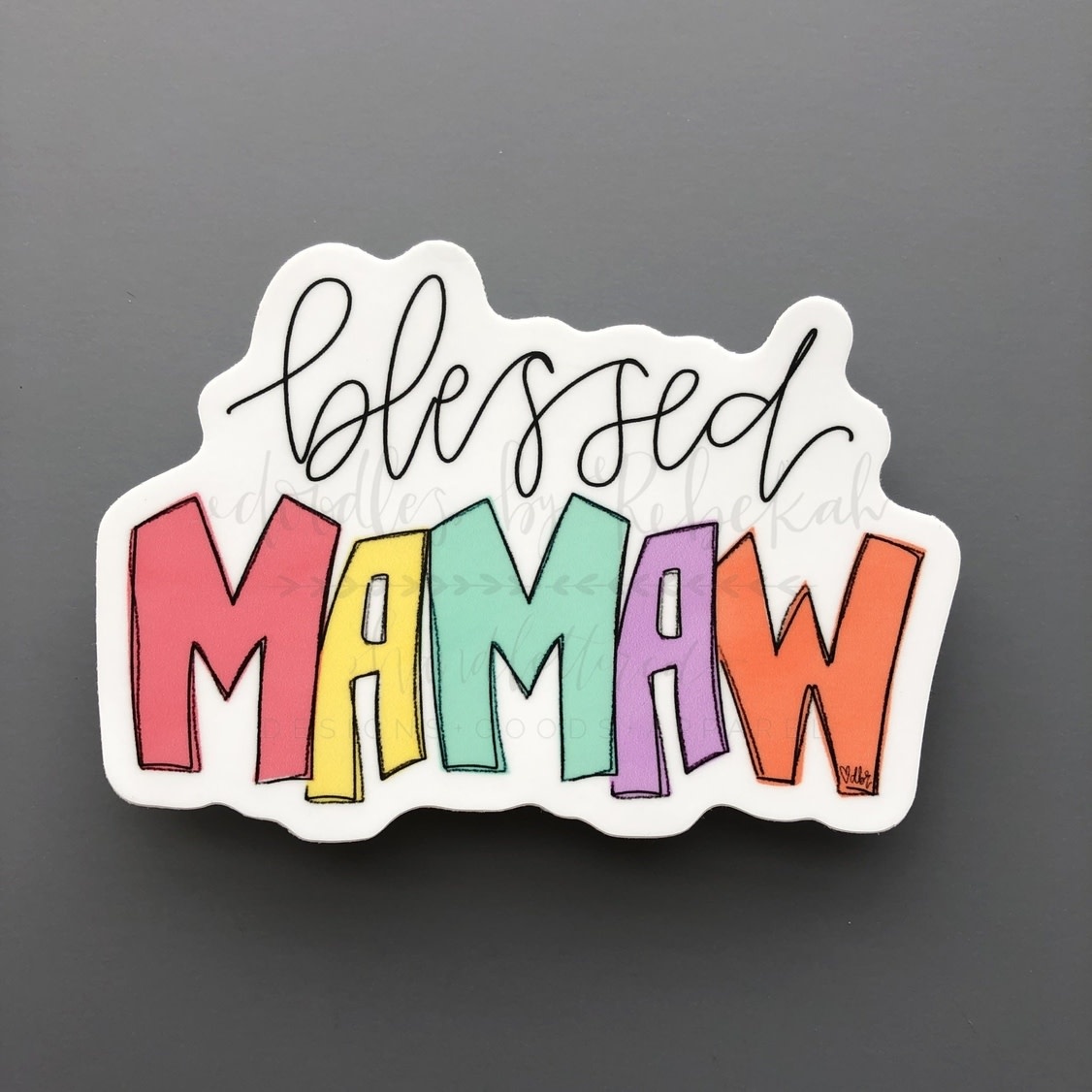 Doodles by Rebekah Blessed Mamaw Sticker