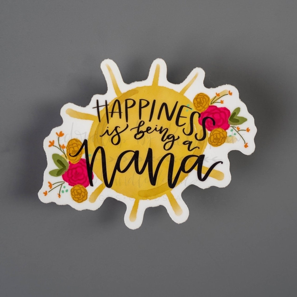 Doodles by Rebekah Happiness Is Being A Nana Sticker