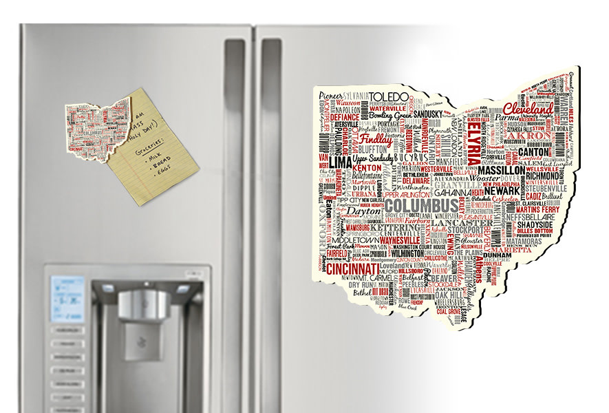 Nelson Gifts Wholesale Cities of Ohio State Magnet