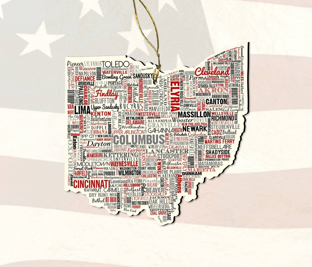 Cities of Ohio State Ornament