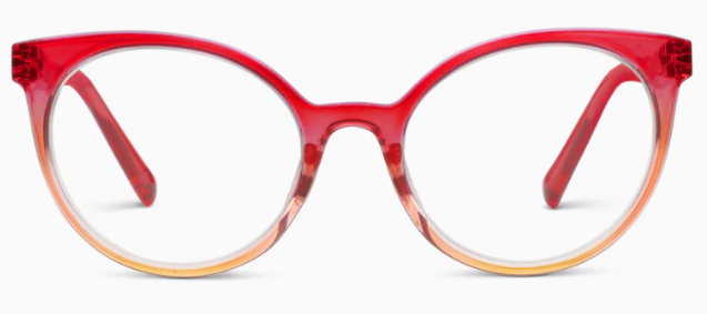 Peepers Pink/Orange Dahlia Blue Light Reading Glasses