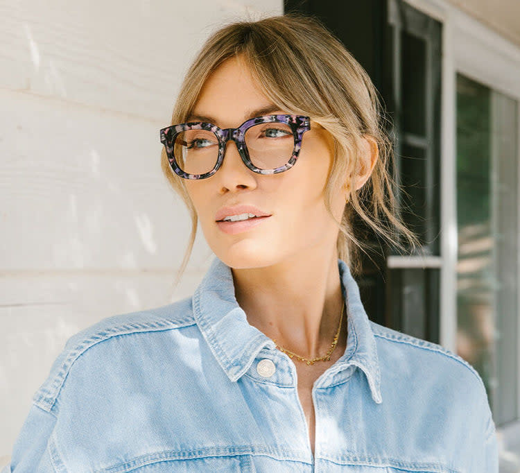 Peepers Purple Quartz Celeste Blue Light Reading Glasses