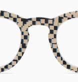 Peepers Black Pixel Check Frame of Mind Blue Light Reading Glasses