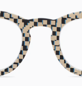 Peepers Black Pixel Check Frame of Mind Blue Light Reading Glasses
