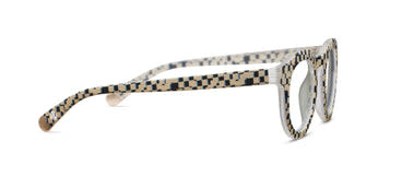 Peepers Black Pixel Check Frame of Mind Blue Light Reading Glasses