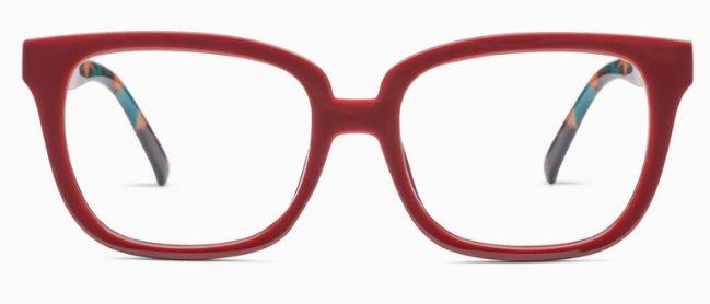 Peepers Dark Red/Teal Botanico Impromptu Blue Light Reading Glasses