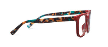 Peepers Dark Red/Teal Botanico Impromptu Blue Light Reading Glasses
