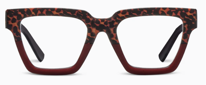 Peepers Leopard Tortoise/Red Take a Bow Blue Light Reading Glasses