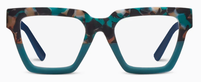 Peepers Teal Botanico/Teal Take a Bow Blue Light Reading Glasses