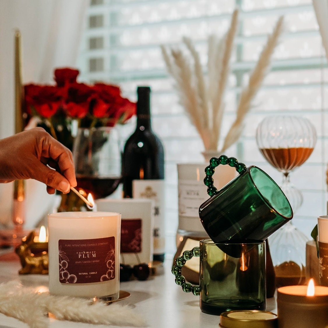 Pure Intentions 4 oz Tin Cashmere Plum Candle