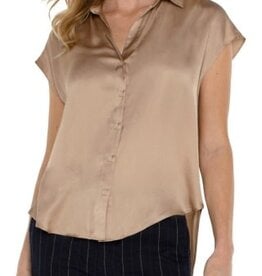 Liverpool Los Angeles dolman slv collared btn front woven blouse
