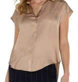 Liverpool Los Angeles dolman slv collared btn front woven blouse