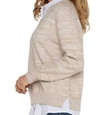 Liverpool Los Angeles long slv twofer collared sweater