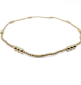 Erin Gray 2mm+4mm Beaded 14k Gold Filled Waterproof Necklace