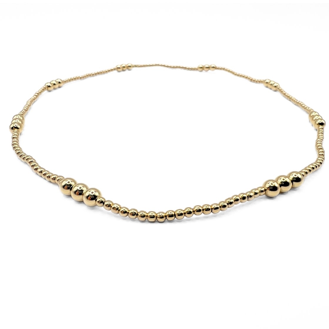 Erin Gray 2mm+4mm Beaded 14k Gold Filled Waterproof Necklace