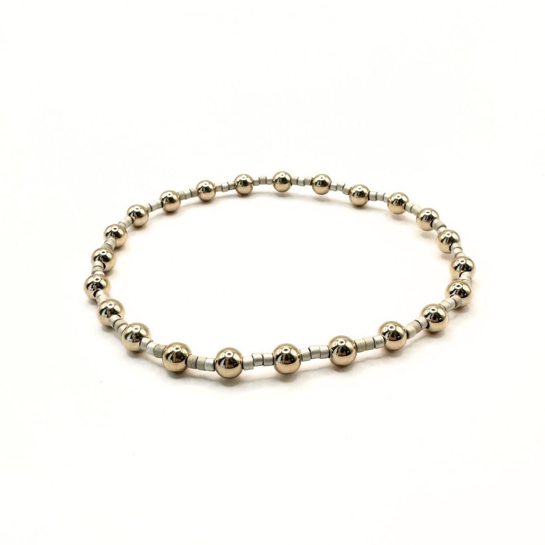 Erin Gray Champagne 4mm Newport Gold-Filled Waterproof Bracelet 7"