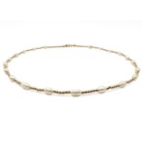 Erin Gray 2mm Rice Pearl Patterned 14k Gold Filled Waterproof Necklace