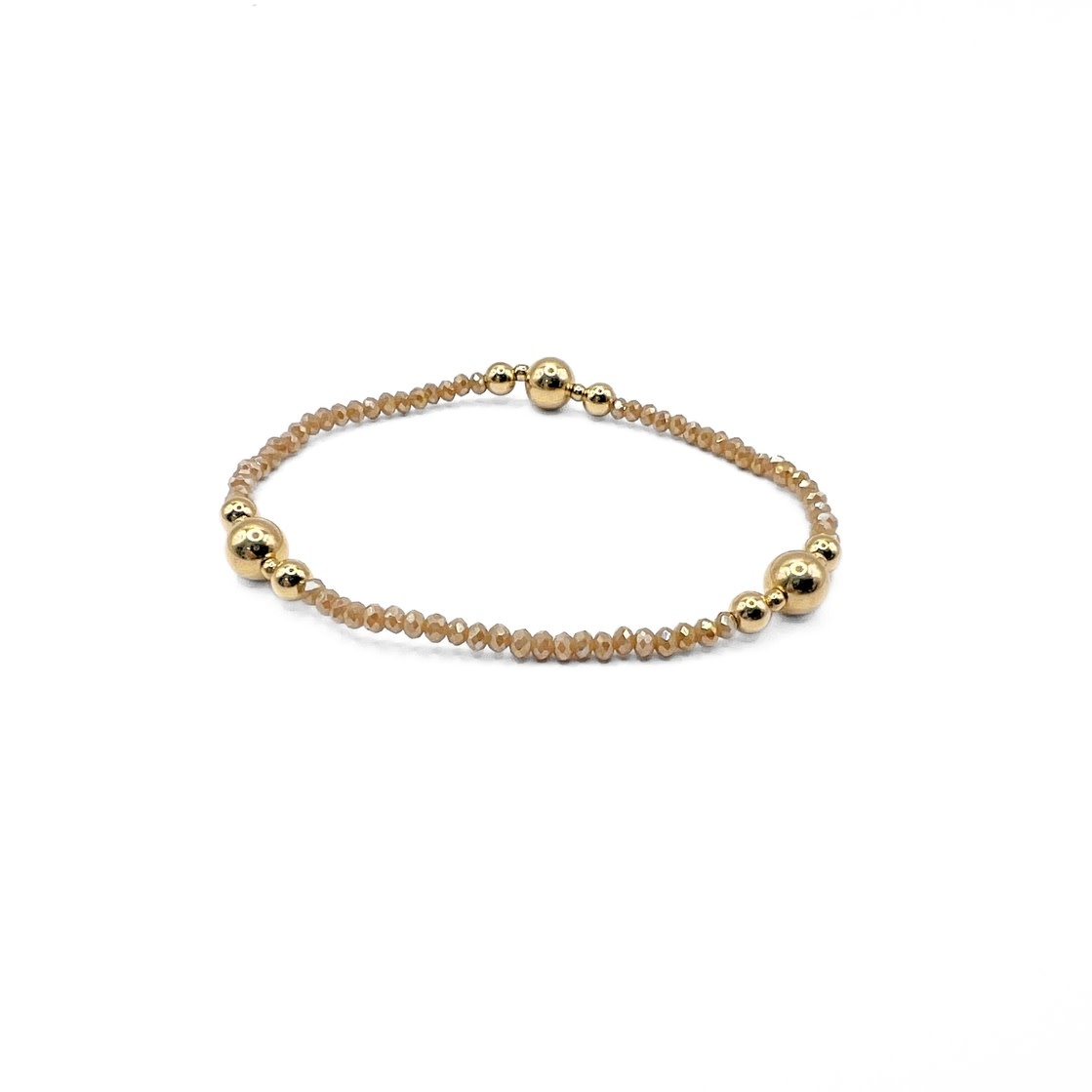 Erin Gray Champagne The Nantucket Shimmer Collection 14k Gold- Filled Beaded Bracelets 7"