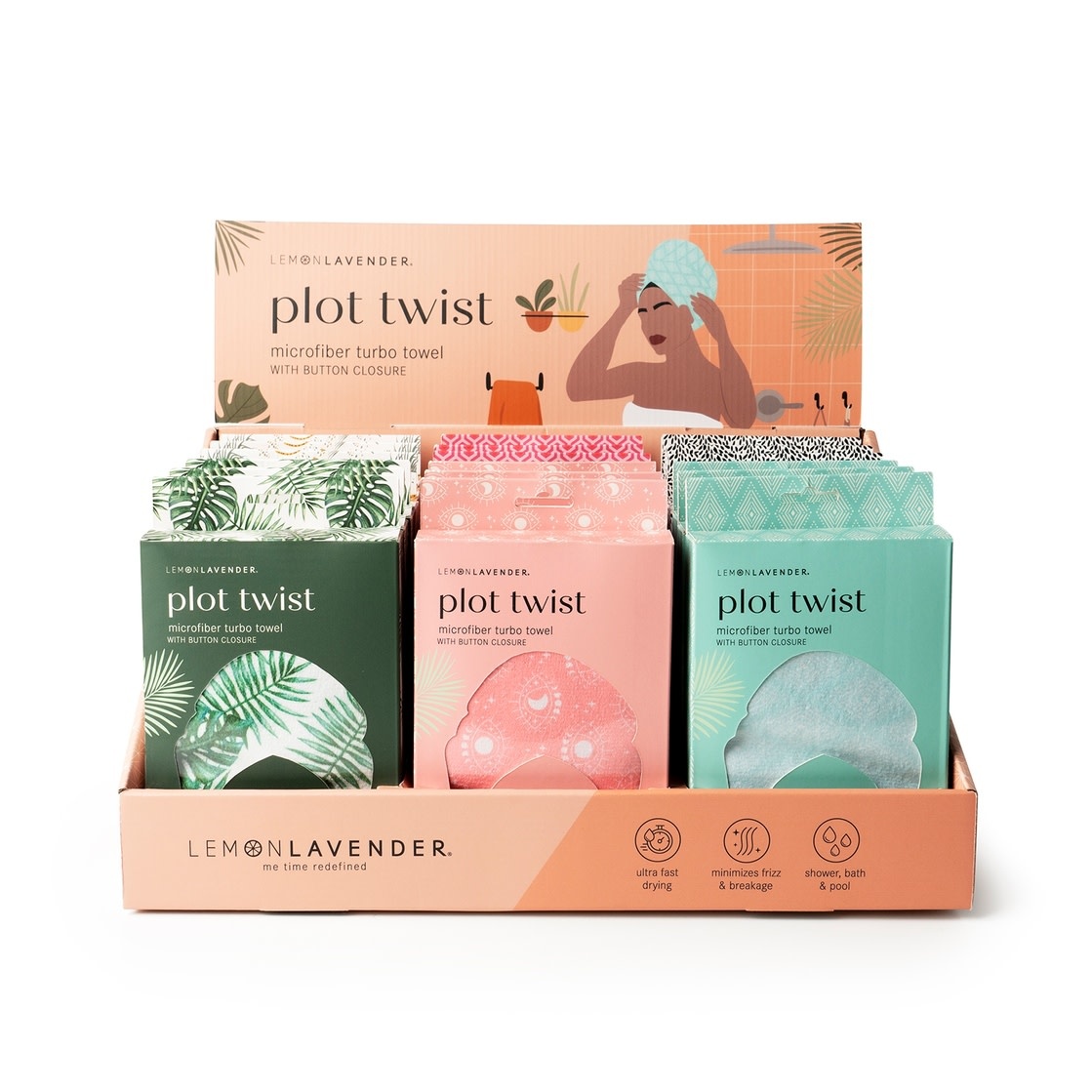 Lemon Lavender Plot Twist Turbo Towel  (various)