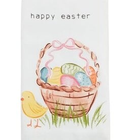 Mudpie Happy Easter Basket Tea Towel