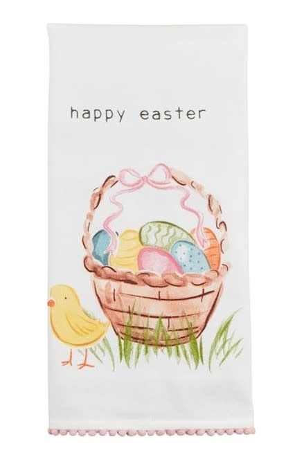 Mudpie Happy Easter Basket Tea Towel