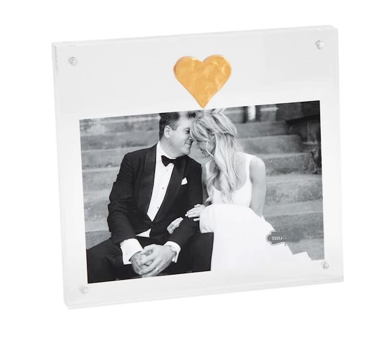 Mudpie Acrylic Frame With Gold Heart
