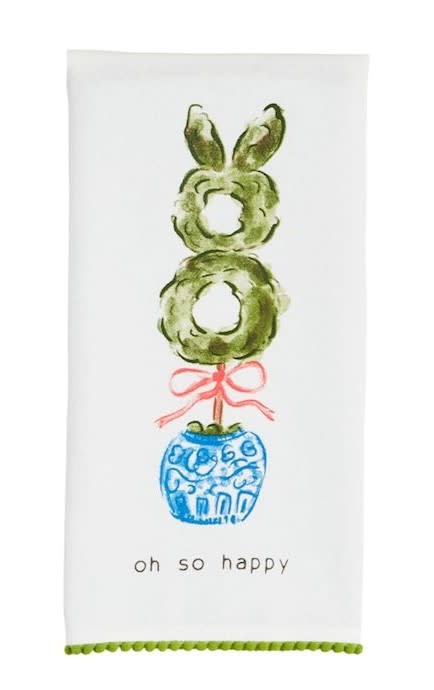 Mudpie Oh So Happy Topiary Tea Towel
