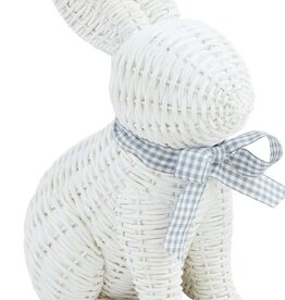 Mudpie Large Wicker Resin Bunny