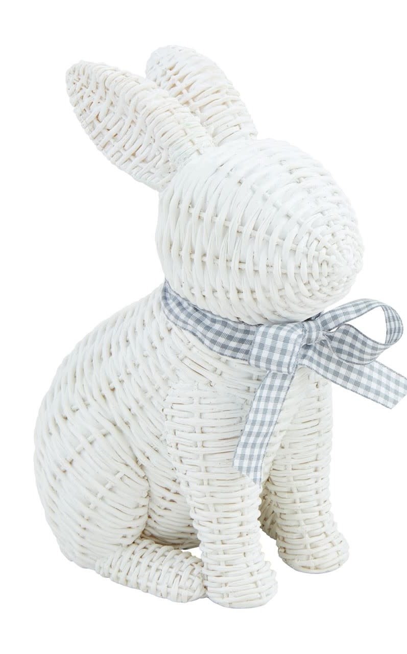 Mudpie Large Wicker Resin Bunny