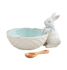 Mudpie Blue Bunny Candy Dish Set