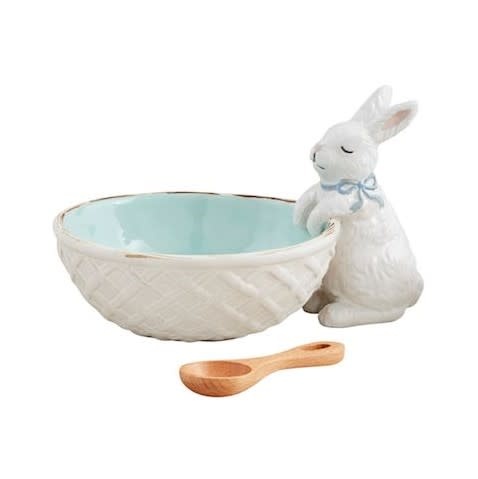 Mudpie Blue Bunny Candy Dish Set
