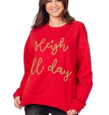 Mudpie RED SPARKLE SWEATSHIRT *