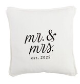 Mudpie Square Mr Mrs 2025 Pillow
