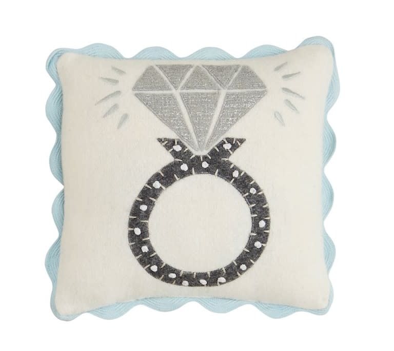 Mudpie Ring Mini Wedding Felt Pillow