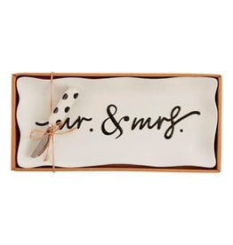 Mudpie Mr. & Mrs. Hostess Tray Set