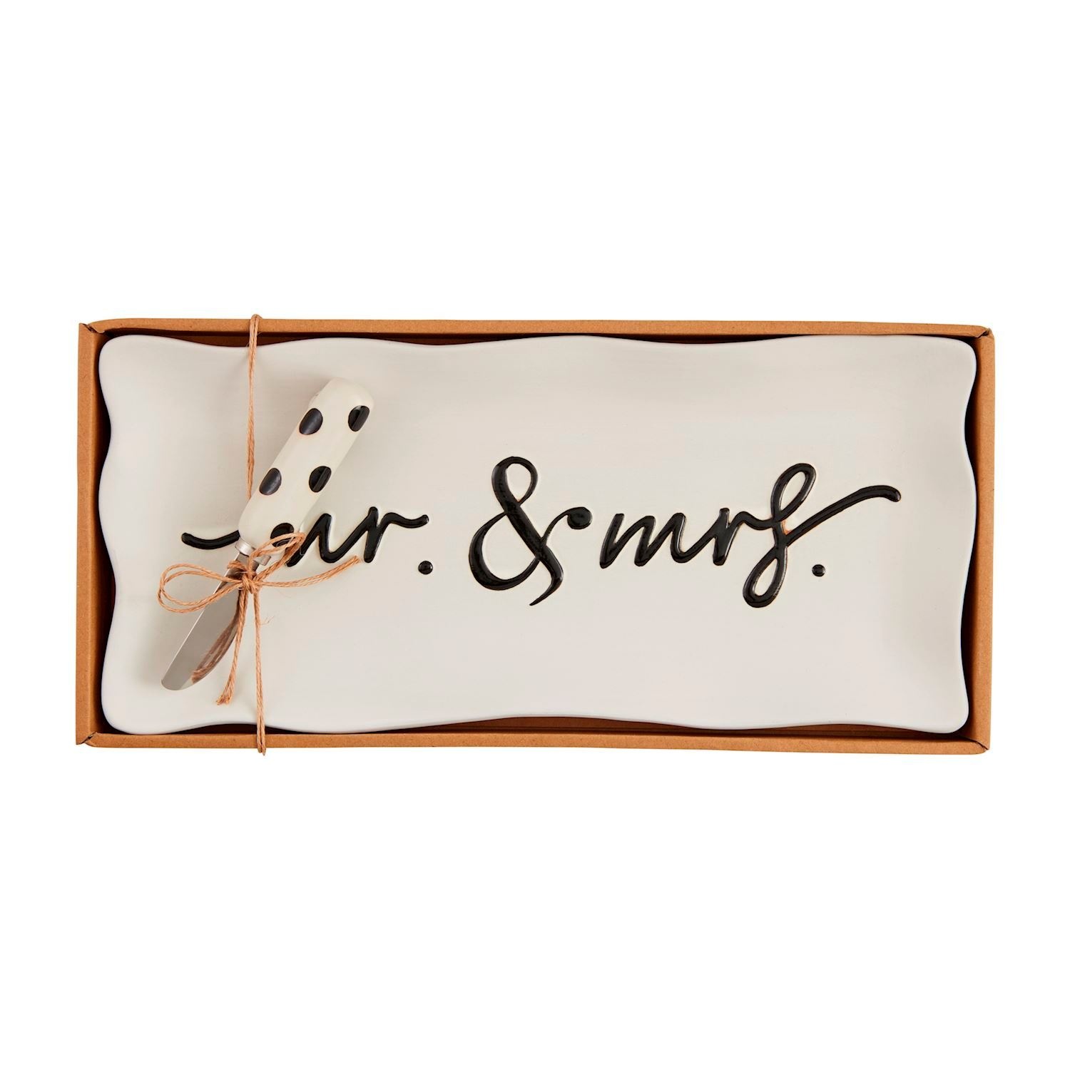 Mudpie Mr. & Mrs. Hostess Tray Set