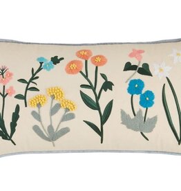 Mudpie Lumbar Botanic Stem Emb Pillow