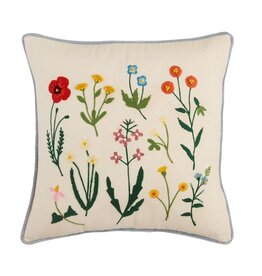 Mudpie Square Botanic Stem Emb Pillow