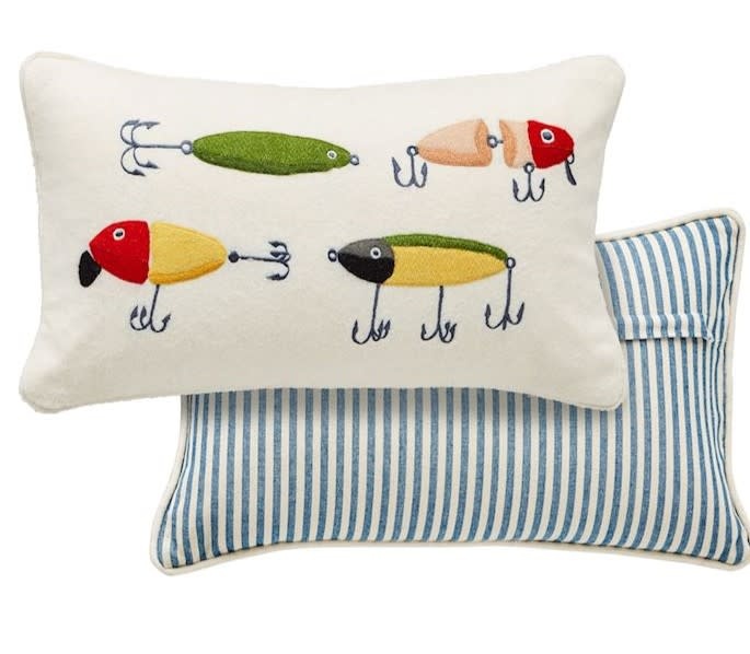 Mudpie Fishing Lure Pennant Pillow