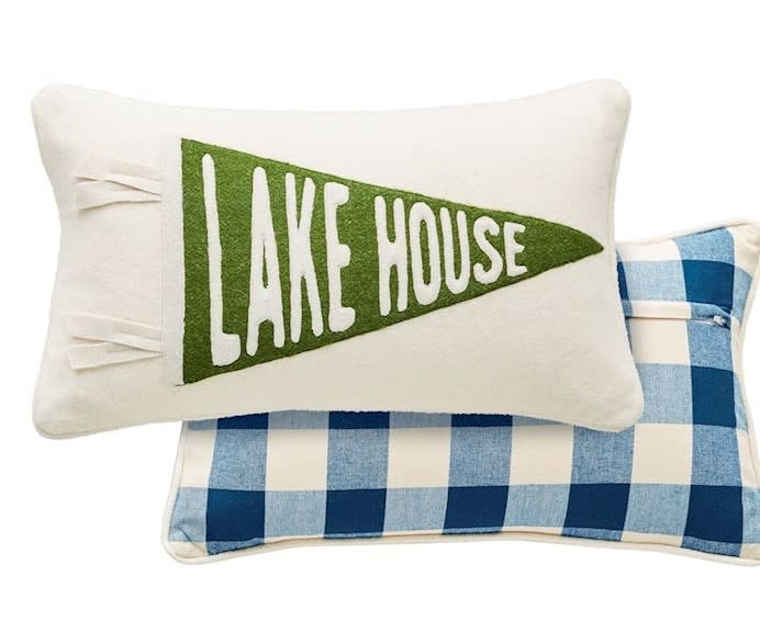 Mudpie Lake House Pennant Pillow