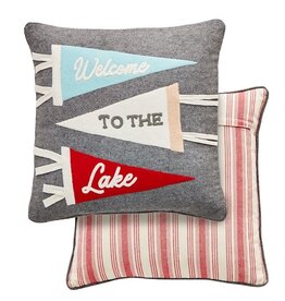 Mudpie Welcome To The Lake Pennant Pillow
