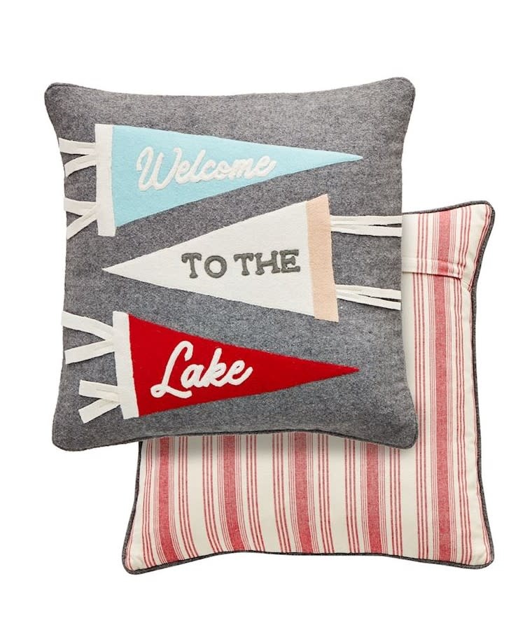 Mudpie Welcome To The Lake Pennant Pillow
