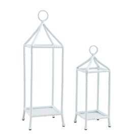 Mudpie White Bamboo Lantern Set