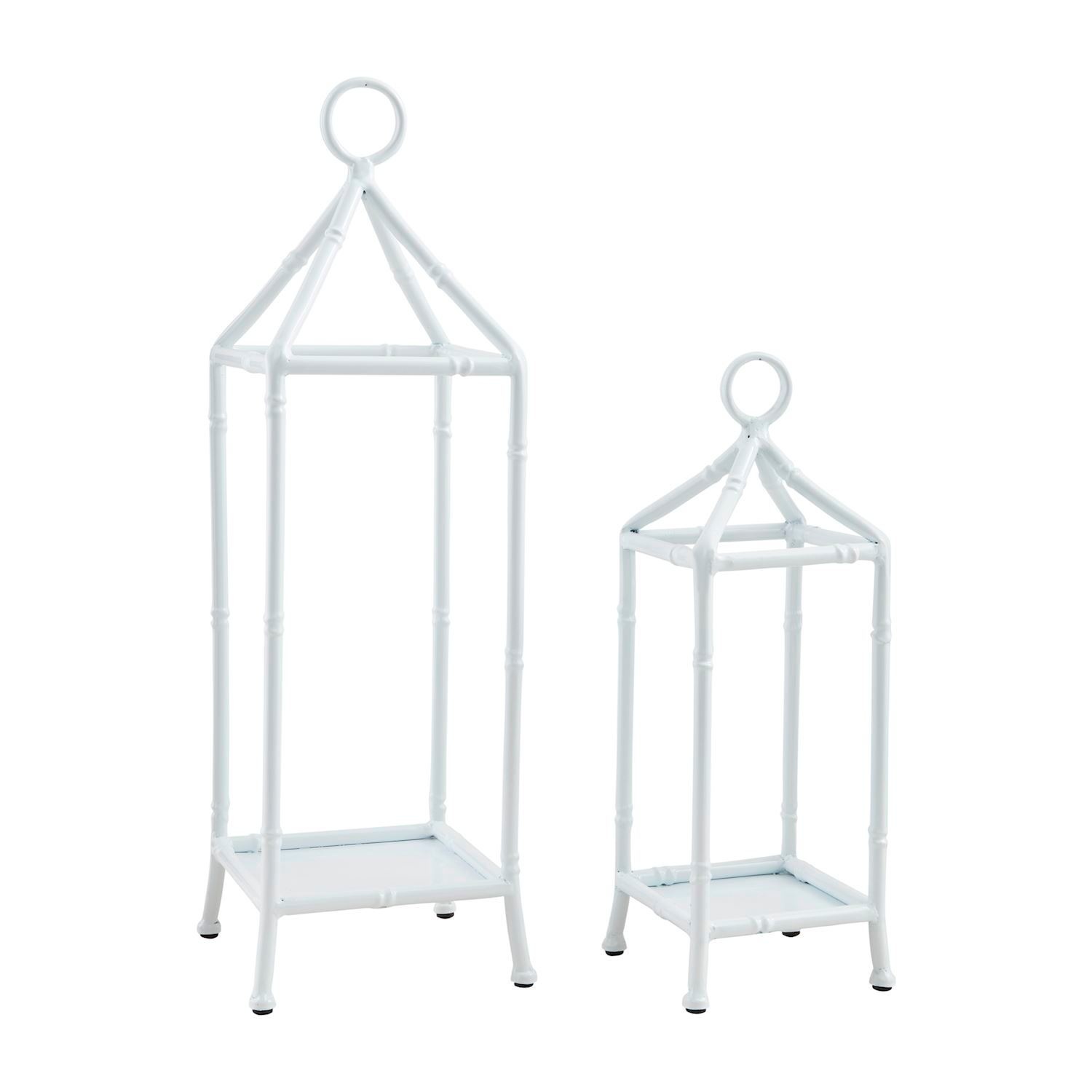 Mudpie White Bamboo Lantern Set