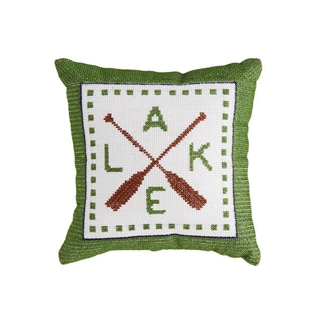 Mudpie Lake Mini Needlepoint Pillow