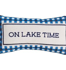 Mudpie On Lake Time Mini Needlepoint Pillow